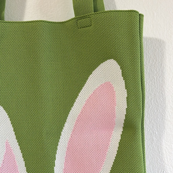 NEW| Women’s Adorable Bunny Rabbit Tote Bag Crochet Knitted - Picture 5 of 6